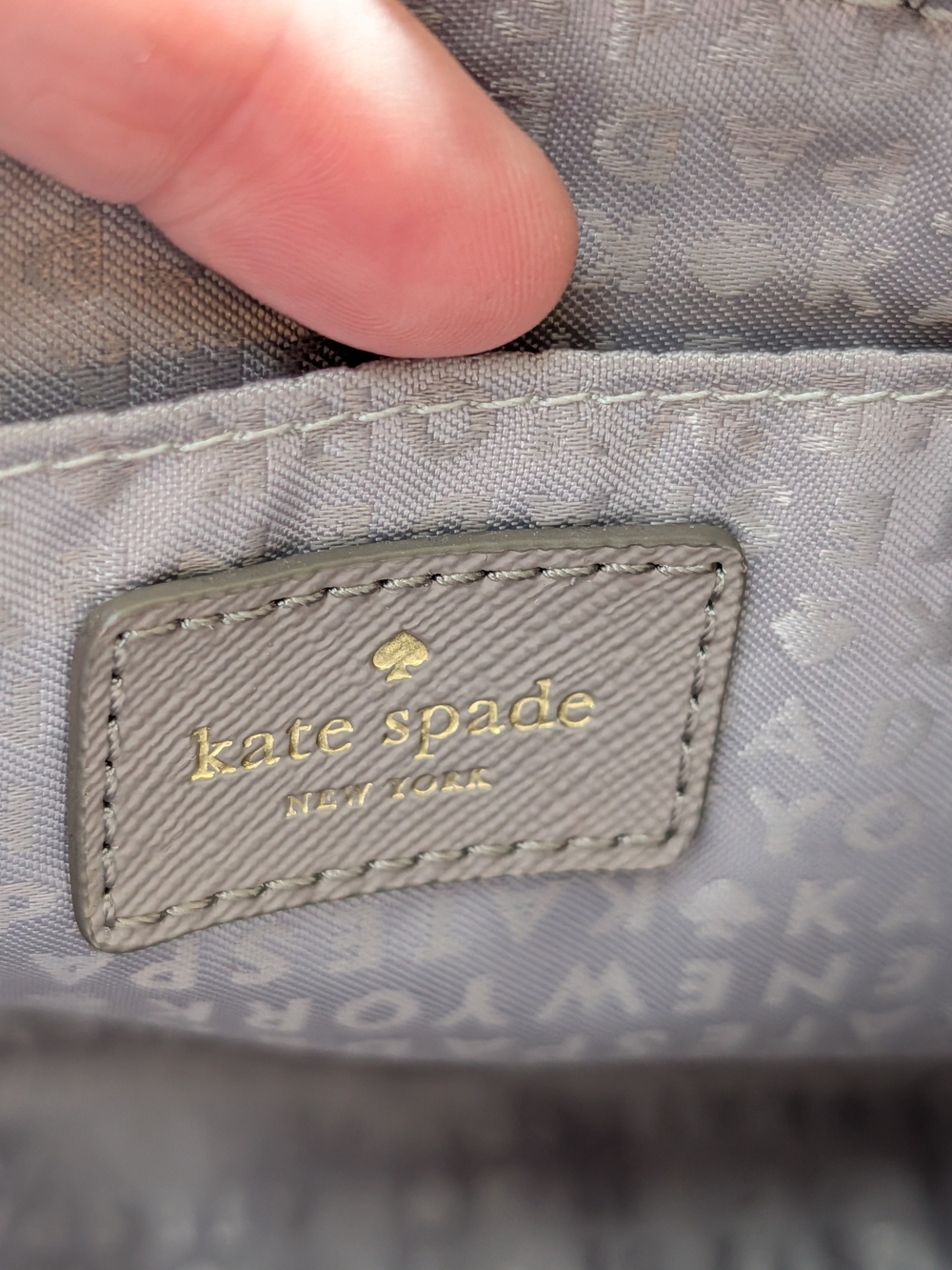 Kate Spade New York Grey Greta Court Ramey City Glitter Crossbody Bag NWOT - Picture 9 of 10
